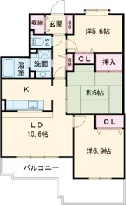 バンベール梅坪の間取り画像