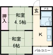 上田辺マンションの間取り画像