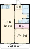 柏原農住団地K棟の間取り画像