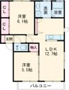 Hills庄野Bの間取り画像