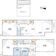 茅ヶ崎市白浜町賃貸戸建住宅の間取り画像
