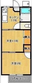 ブルースカイハイツ Aの間取り画像