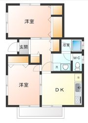ルームス駒羽根 D棟の間取り画像