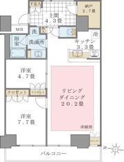Brillia ist 東雲キャナルコートの間取り画像
