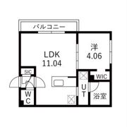 仮)GA-二十四軒3-3MS A棟の間取り画像