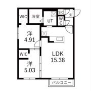 仮)GA-二十四軒3-3MS A棟の間取り画像