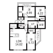 仮)GA-二十四軒3-3MS A棟の間取り画像