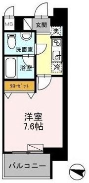 カスタリア住吉の間取り画像