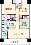 レジデンシャル開成山公園の間取り画像
