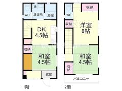 砂山町戸建の間取り画像