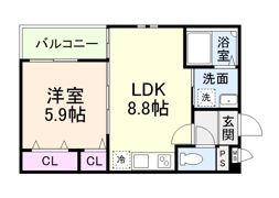 ウインドコート上本町の間取り画像
