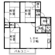 アパルトマン竜美台1の間取り画像