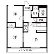 エピーメロン越水【フリーレント対象物件】の間取り画像