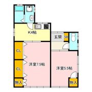 津市中河原戸建の間取り画像
