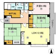 フラット新屋敷の間取り画像