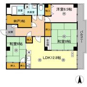 フラット新屋敷の間取り画像