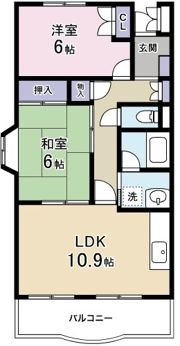 ハイツ丸山の間取り画像
