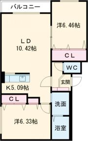 Y'sヴィラ鍛治の間取り画像