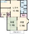 コーポラス辻元 B棟の間取り画像