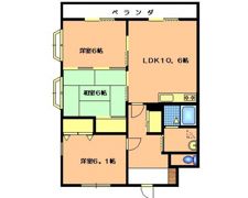 アルカディア竹田の間取り画像