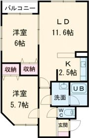パレス21富岡の間取り画像