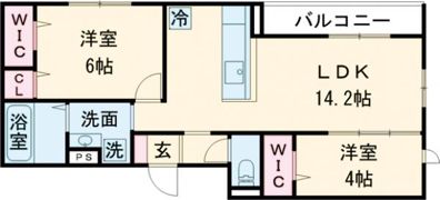 パサログランデ浜寺諏訪森Ⅲの間取り画像