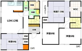 焼山ひばりヶ丘戸建の間取り画像