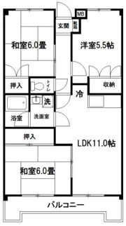 平和マンションの間取り画像