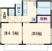 筑西平屋貸家の間取り画像