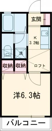 カーサ三俣の間取り画像