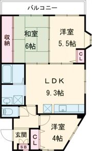 弥生コーポの間取り画像