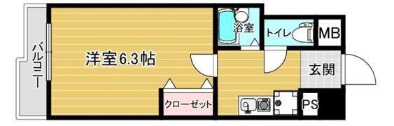 マンション花房の間取り画像