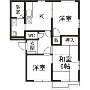コーポハピネスⅡB棟の間取り画像