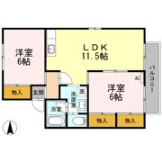 セジュール住吉Ⅱの間取り画像