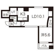 Space北3条の間取り画像