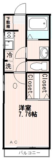 毛利ハイツの間取り画像