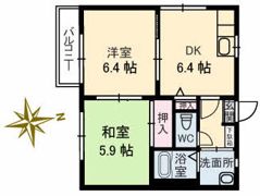 グランジュール綾羅木の間取り画像