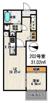 バーンメアオ ZiZiの間取り画像