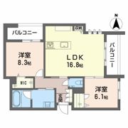 シャーメゾン国府宮駅前の間取り画像