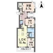 シャーメゾン国府宮駅前の間取り画像