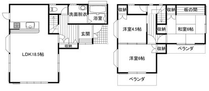 加須市南篠崎2-4-32貸家の間取り画像