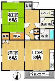 メゾン藤ヶ丘の間取り画像