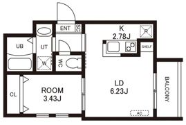Cherim室見EASTの間取り画像