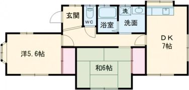 白子町五井貸家の間取り画像