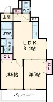 クリエオーレ大池町Ⅱの間取り画像