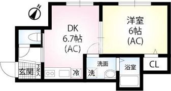 エスワンハイツ高ヶ坂の間取り画像