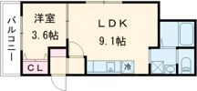 ヒルズ鹿籠（こごもり）の間取り画像