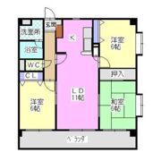 エアーシャトー六田の間取り画像