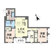 リラグラッド ヴィラ 南八幡の間取り画像