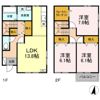 寺内堂ノ沢貸家 Aの間取り画像